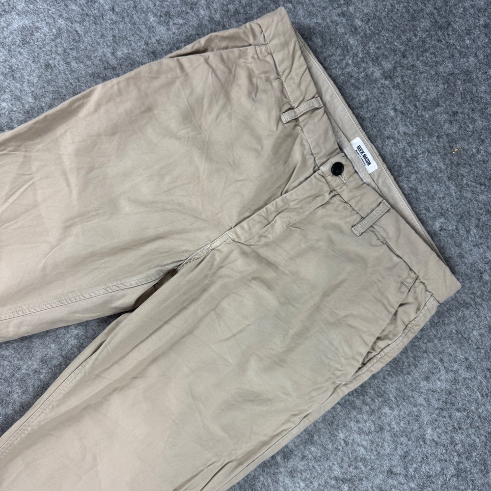 Buck Mason Mens Khaki Chino Pants BM258 Made in USA Tan Size 33